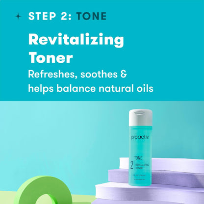 Proactiv 3 Step Acne Treatment - Benzoyl Peroxide Face Wash -  60 Day Complete Acne Skin Care Kit