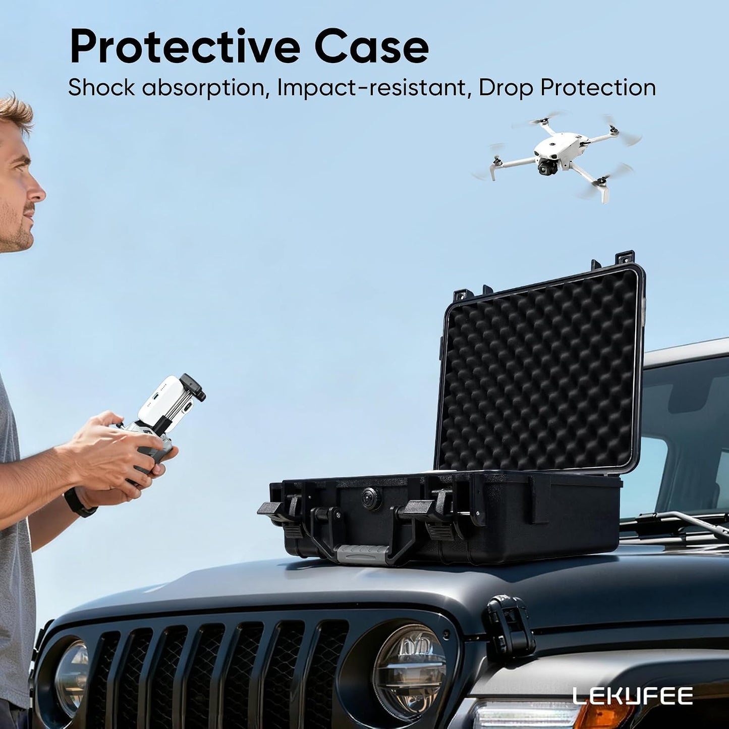 Lekufee Waterproof Hard Carrying Case for DJI Lito X1, Lito 1 Drone,(Case Only)..