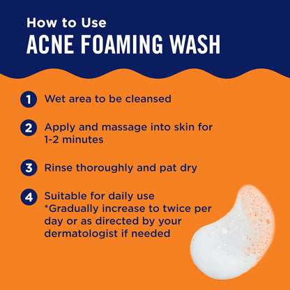 PanOxyl Acne Foaming Wash for face &amp; body Benzoyl Peroxide 10% Maximum Strength Antimicrobial, 3 oz. - Travel Size