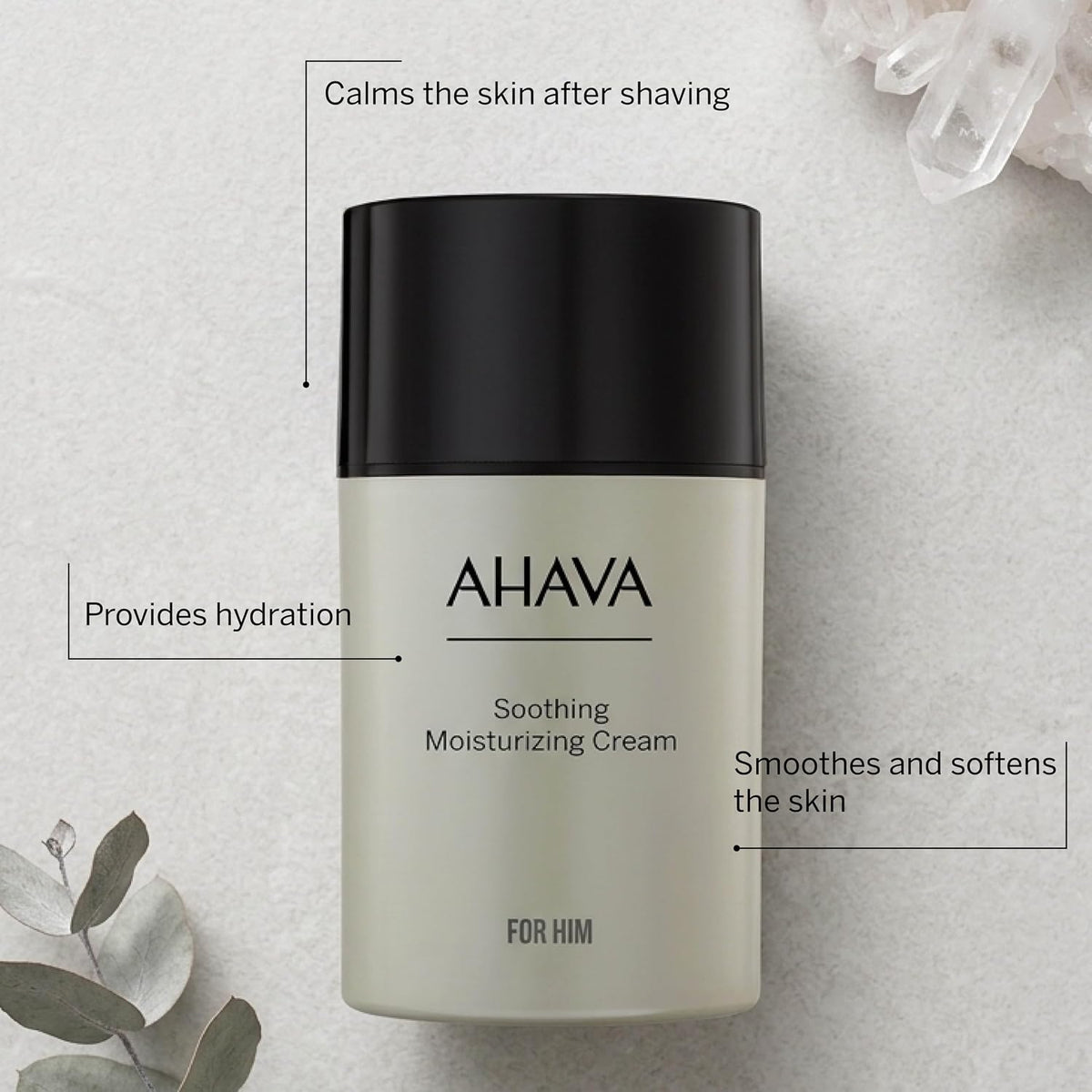 AHAVA Men's Soothing After-Shave Moisturizer - Light-absorbing Lotion to Calm, Hydrate & Relieve the Skin After Shaving..