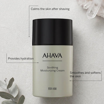 AHAVA Men's Soothing After-Shave Moisturizer - Light-absorbing Lotion to Calm, Hydrate & Relieve the Skin After Shaving..