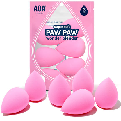 AOA Studio Collection makeup Sponge Set Latex Free and High-definition Set of 6 makeup Wonder blender..