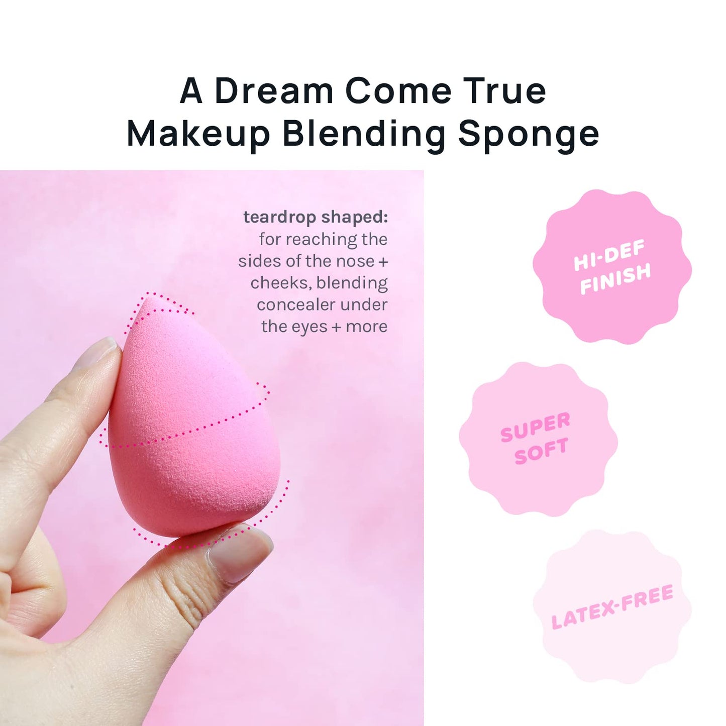 AOA Studio Collection makeup Sponge Set Latex Free and High-definition Set of 6 makeup Wonder blender..