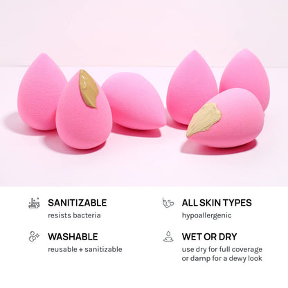 AOA Studio Collection makeup Sponge Set Latex Free and High-definition Set of 6 makeup Wonder blender..
