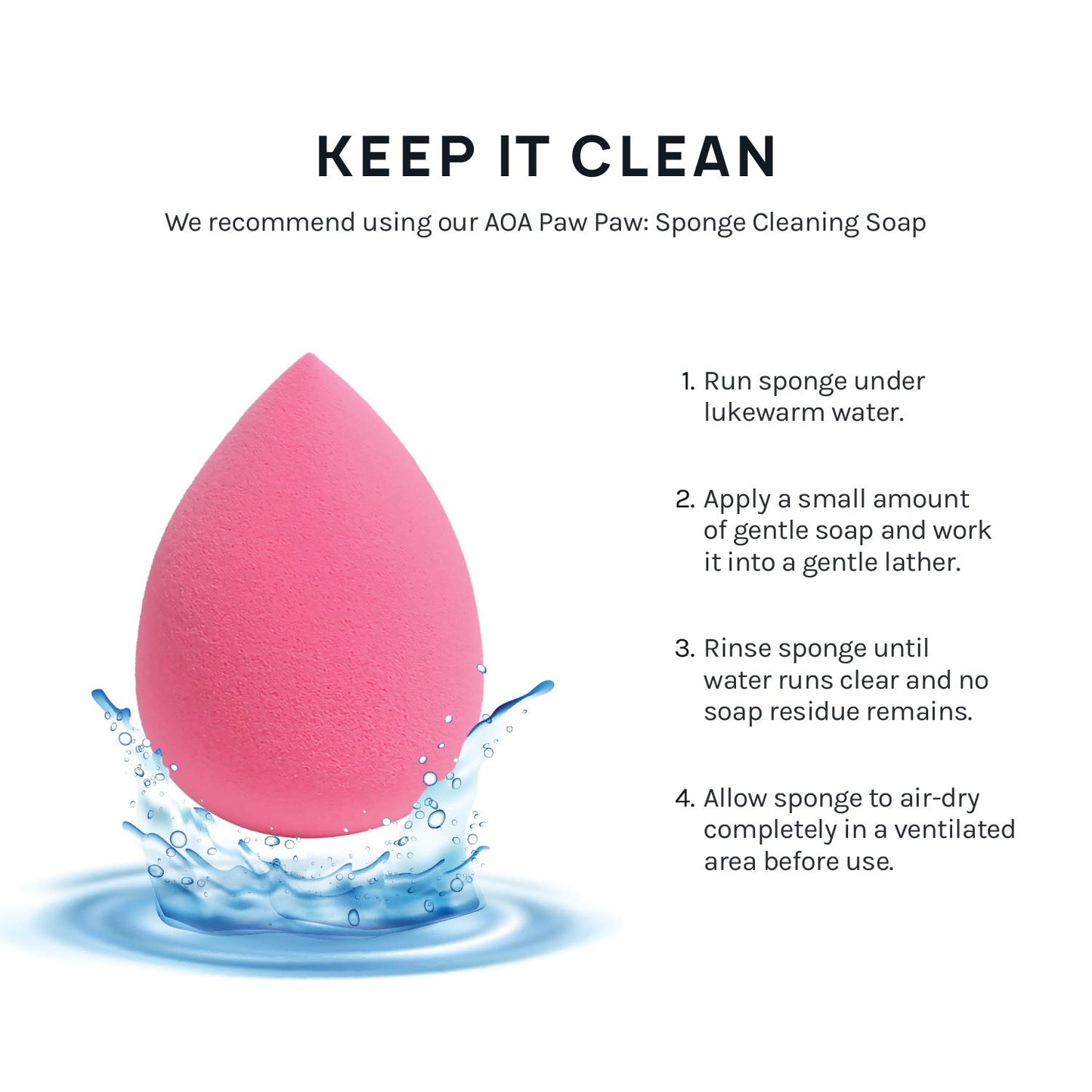 AOA Studio Collection makeup Sponge Set Latex Free and High-definition Set of 6 makeup Wonder blender..