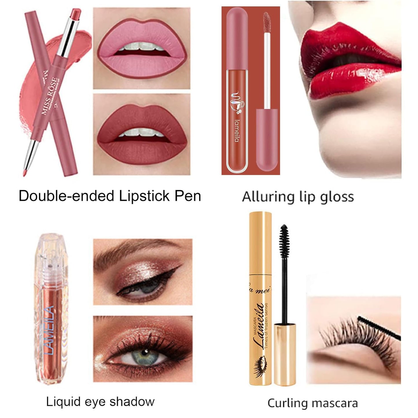 AOLIKOKO All in One Makeup Kit for Women - Full Professional Kit With Pressed Powder, Blush, Eyeliner, Eyeshadow..