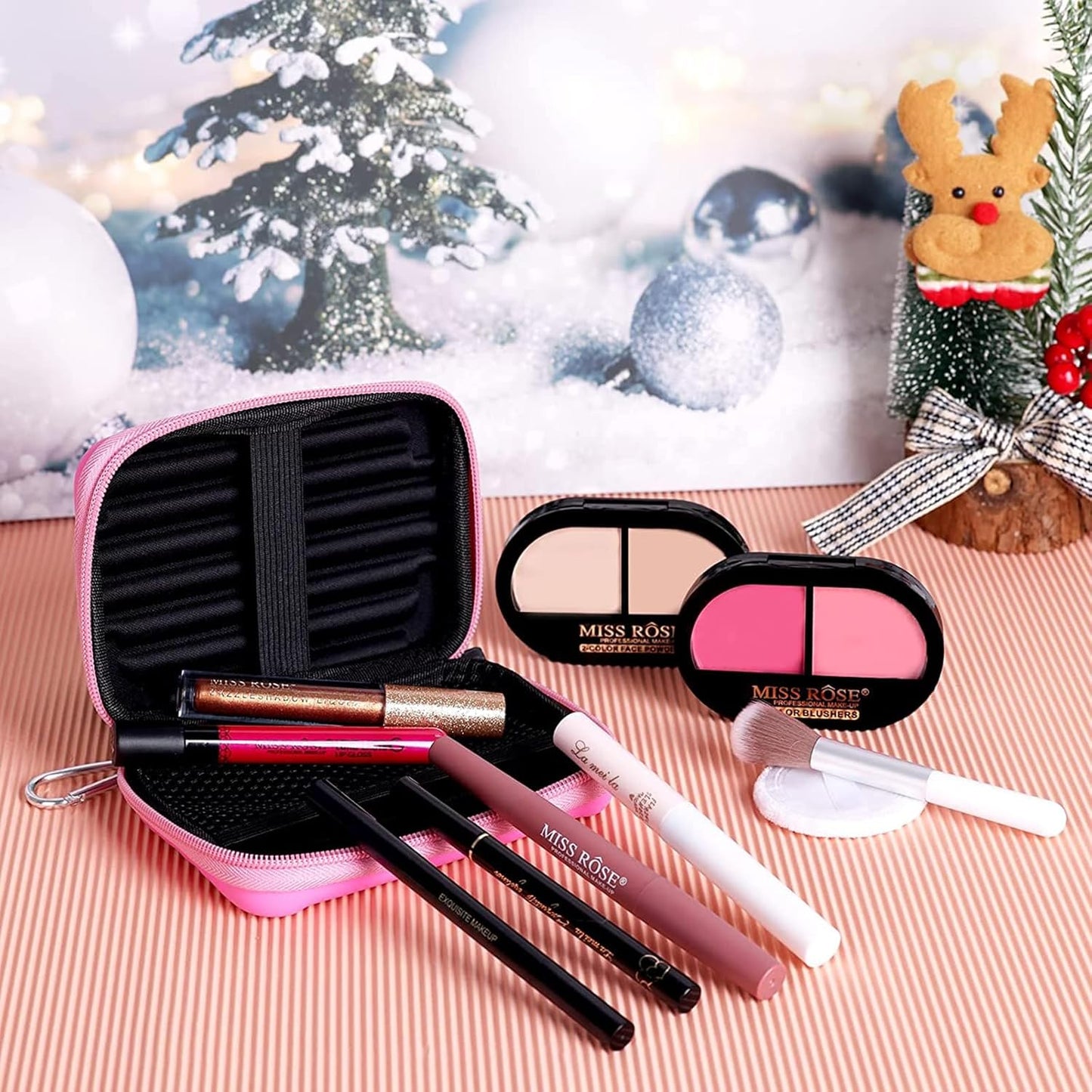 AOLIKOKO All in One Makeup Kit for Women - Full Professional Kit With Pressed Powder, Blush, Eyeliner, Eyeshadow..