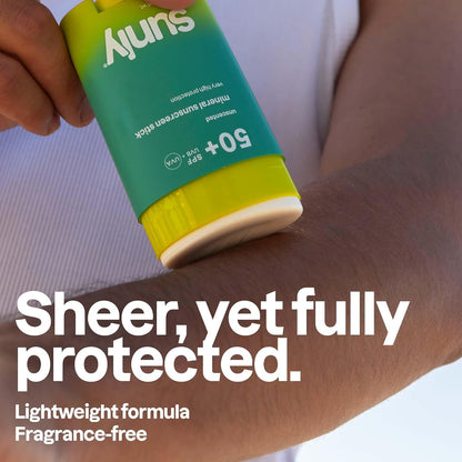 ATTITUDE Mineral Sunscreen Stick SPF 50, Broad Spectrum Zinc Oxide, EWG Verified, Non-Nano, Mess-Free Stick for Face & Body..