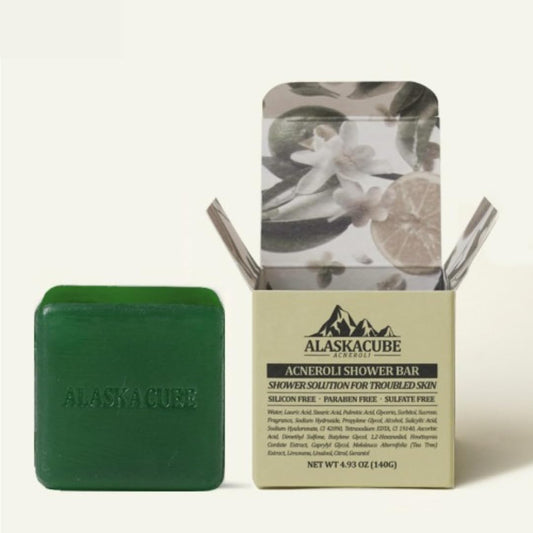 Acneroli Shower Bar Bath Soap Citrus Lemon Mandarin Scent Total Solution for Troubled Skin with Salicylic Acid and Teatree Extract..