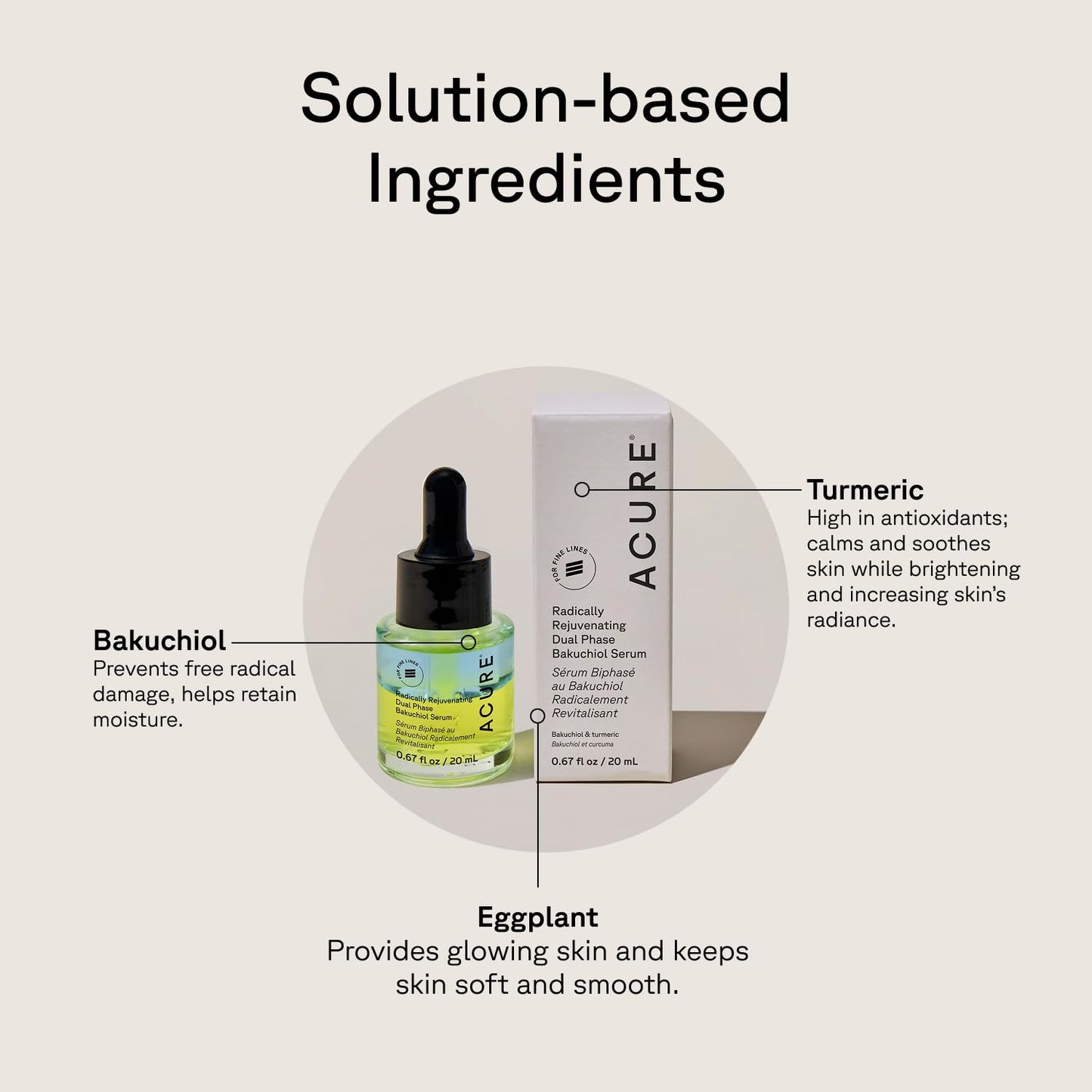 Acure Radically Rejuvenating Dual Phase Bakuchiol Serum - 0.67 fl oz