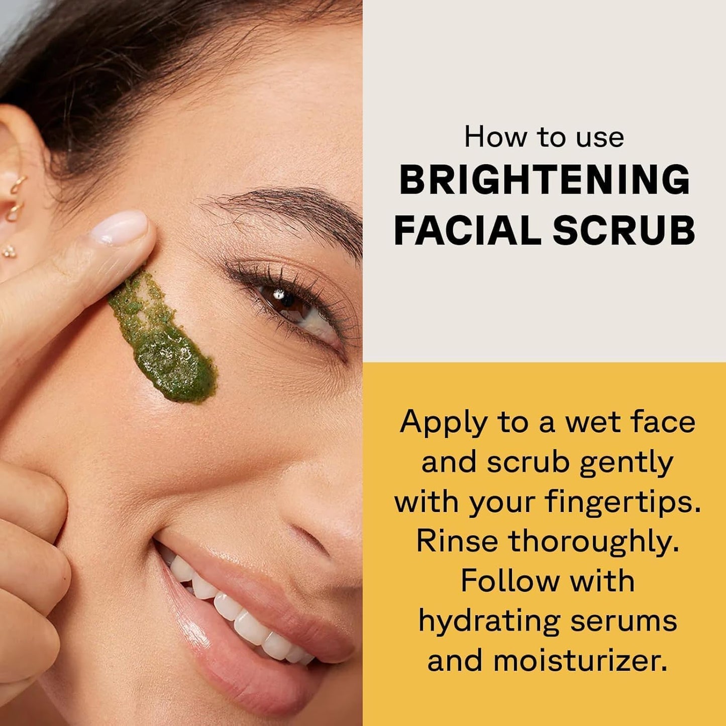Acure Brightening Facial Scrub - Exfoliating Face Wash, Gentle Daily Scrubber &amp; Exfoliator for Women & Men for Radiant Skin..