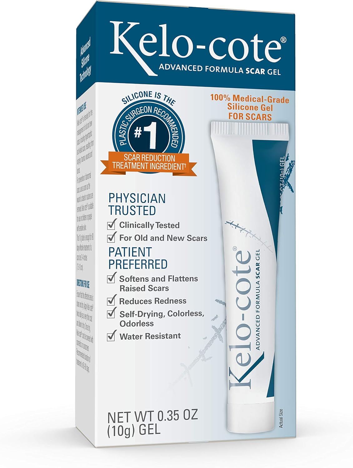 Kelo-cote Advanced Formula Scar Gel, 10 Gram, Size: 0.35 Ounce (Pack of 1)