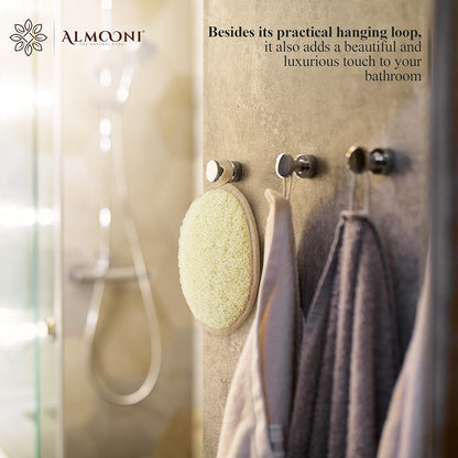 Almooni Natural Loofah Exfoliating Body Scrubber, Made with Natural Egyptian Shower Loofah Sponge..