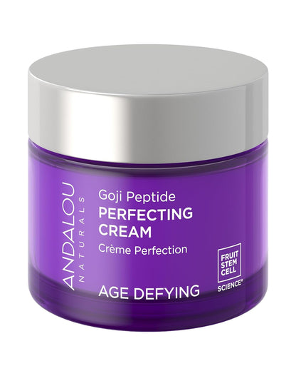 Andalou Naturals Goji Peptide Perfecting Cream (1.7 fl oz) | Age Defying Face Moisturizer with Resveratrol..