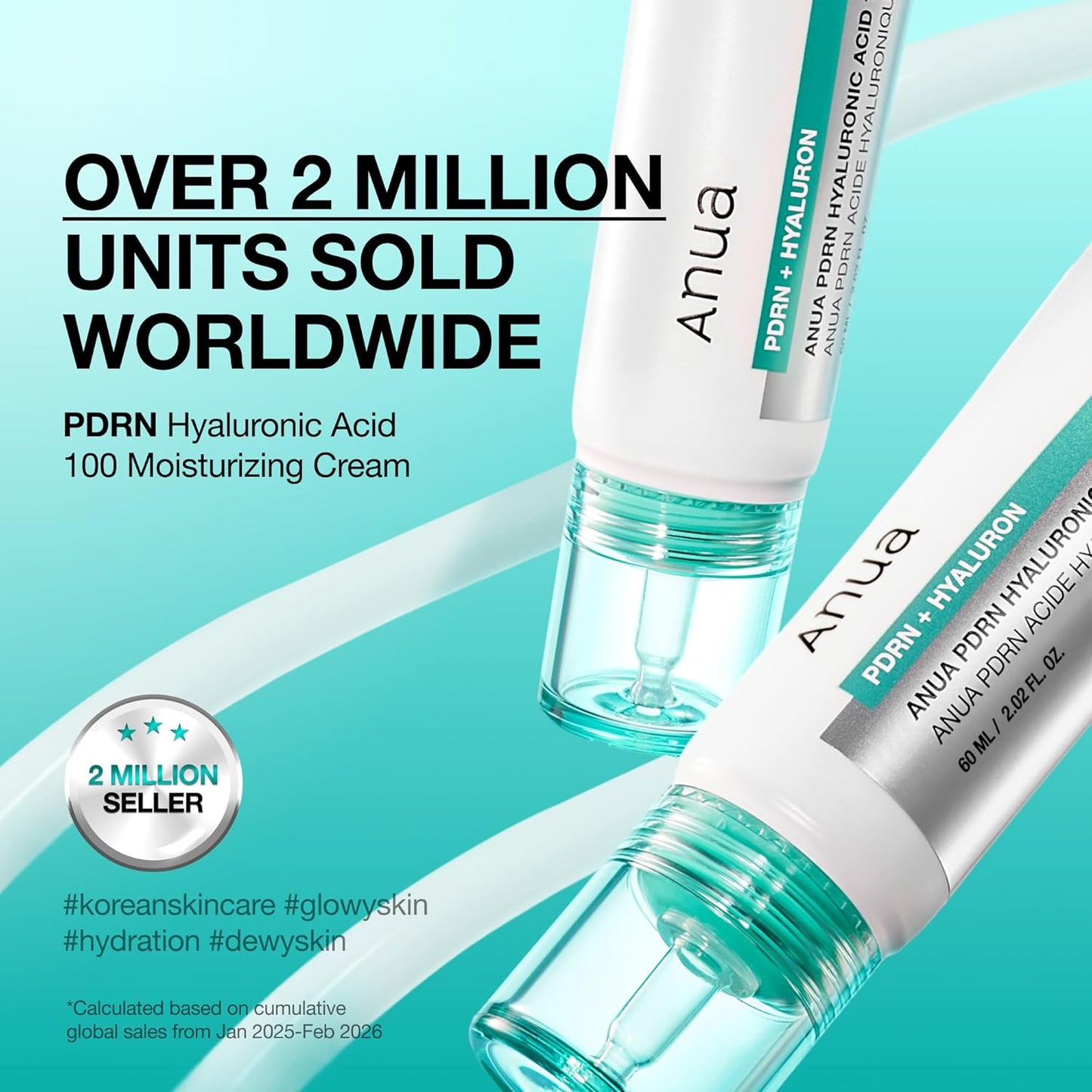Anua PDRN Hyaluronic Acid 100 Moisturizing Cream, Lightweight, Non-Greasy Hydrating Face Moisturizer..
