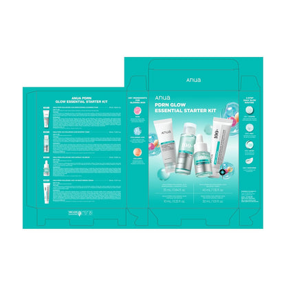 Anua Salmon DNA PDRN Glow Essential Starter Kit, Hyaluronic Acid Skincare Set