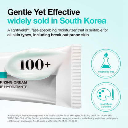 Anua PDRN Hyaluronic Acid 100 Moisturizing Cream, Lightweight, Non-Greasy Hydrating Face Moisturizer..
