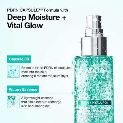 Anua PDRN Collagen Glow Facial Serum Spray, Hydrating Face Mist, Hyaluronic Acid, dewy glass finish, All Skin Types..