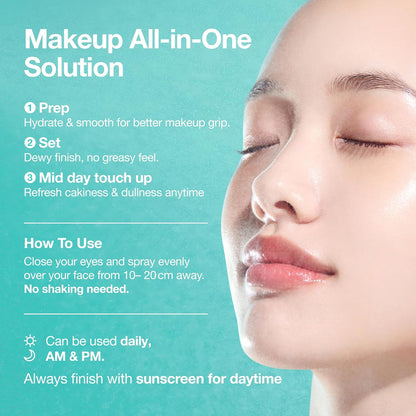Anua PDRN Collagen Glow Facial Serum Spray, Hydrating Face Mist, Hyaluronic Acid, dewy glass finish, All Skin Types..