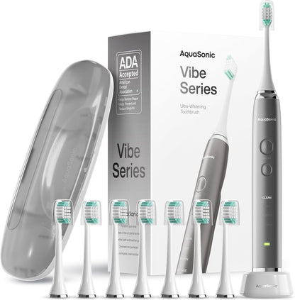 Aquasonic Vibe Series Ultra-Whitening Toothbrush – ADA Accepted Electric Toothbrush..