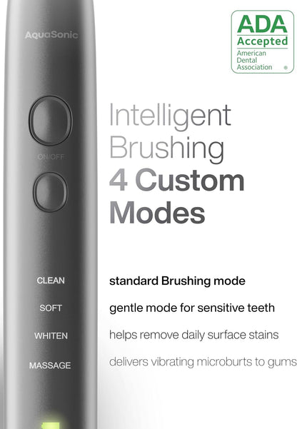 Aquasonic Vibe Series Ultra-Whitening Toothbrush – ADA Accepted Electric Toothbrush..