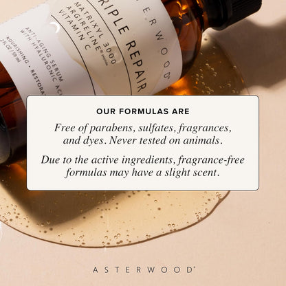 Asterwood Triple Repair Peptide Serum, Matrixyl 3000, Argireline & Vit. C,  8 Fl Oz..