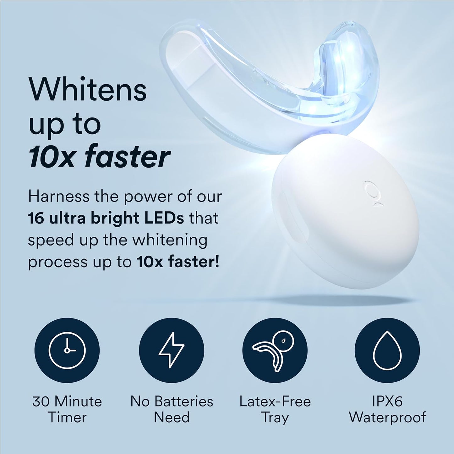 Auraglow Teeth Whitening Kit, LED Accelerator Light, 35% Carbamide Peroxide Teeth Whitening Gel..