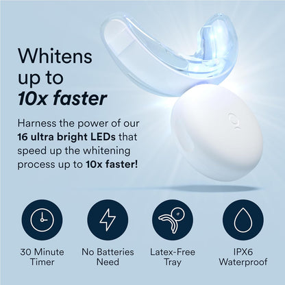Auraglow Teeth Whitening Kit, LED Accelerator Light, 35% Carbamide Peroxide Teeth Whitening Gel..