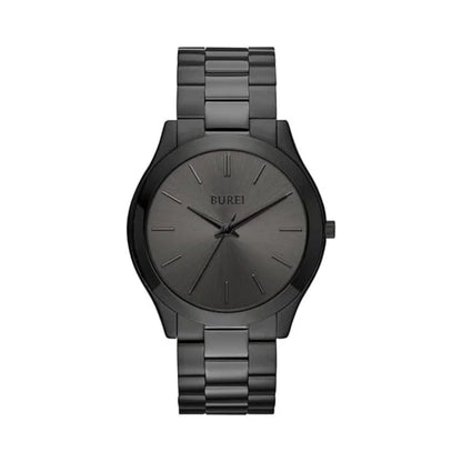 BUREI Men Watches Fashion Analog Stainless Steel Quartz Waterproof Watches