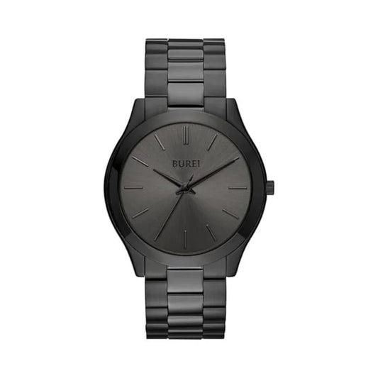 BUREI Men Watches Fashion Analog Stainless Steel Quartz Waterproof Watches