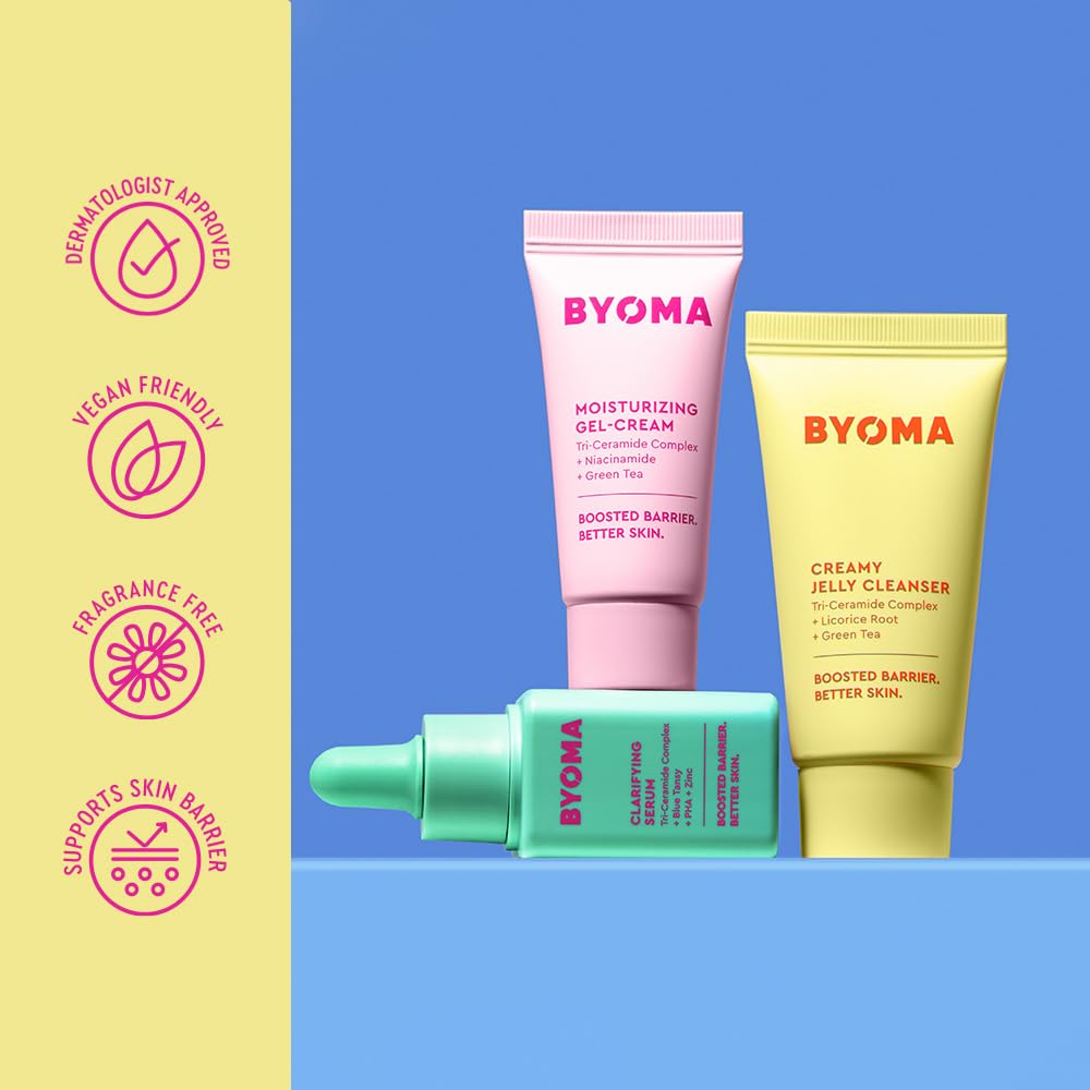 BYOMA So Clear Set - Barrier Repair Skincare Set for Acne Prone Skin - 30ml, 15ml, 15ml