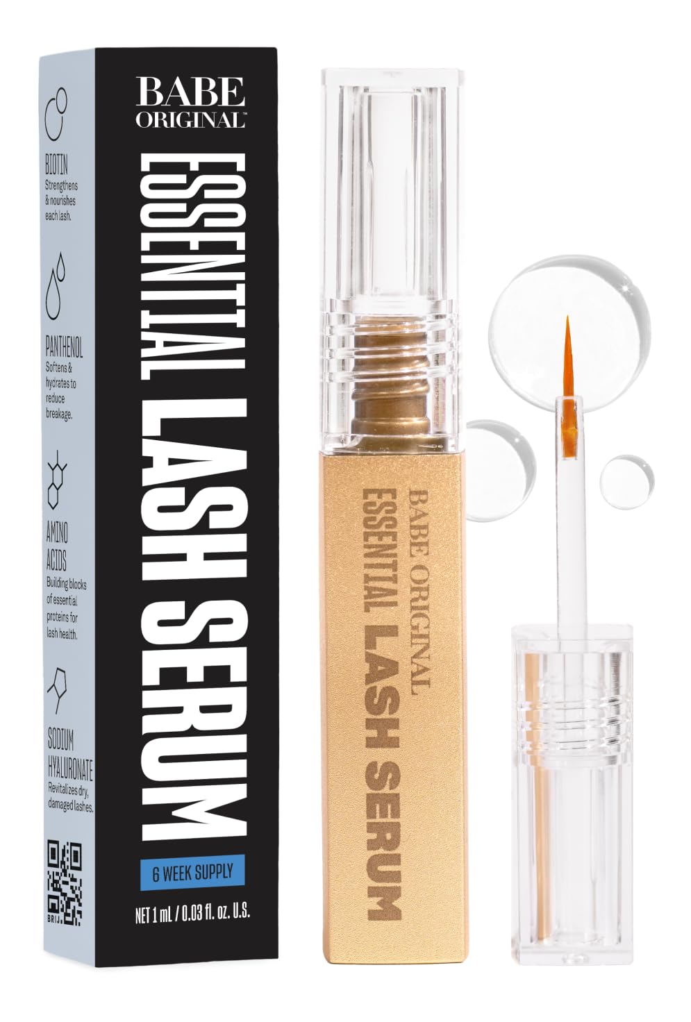 Babe Original Lash Serum - Fuller &amp; Longer Looking Eyelashes, Advanced Lash Enhancing Treatment for Natural Lashes..