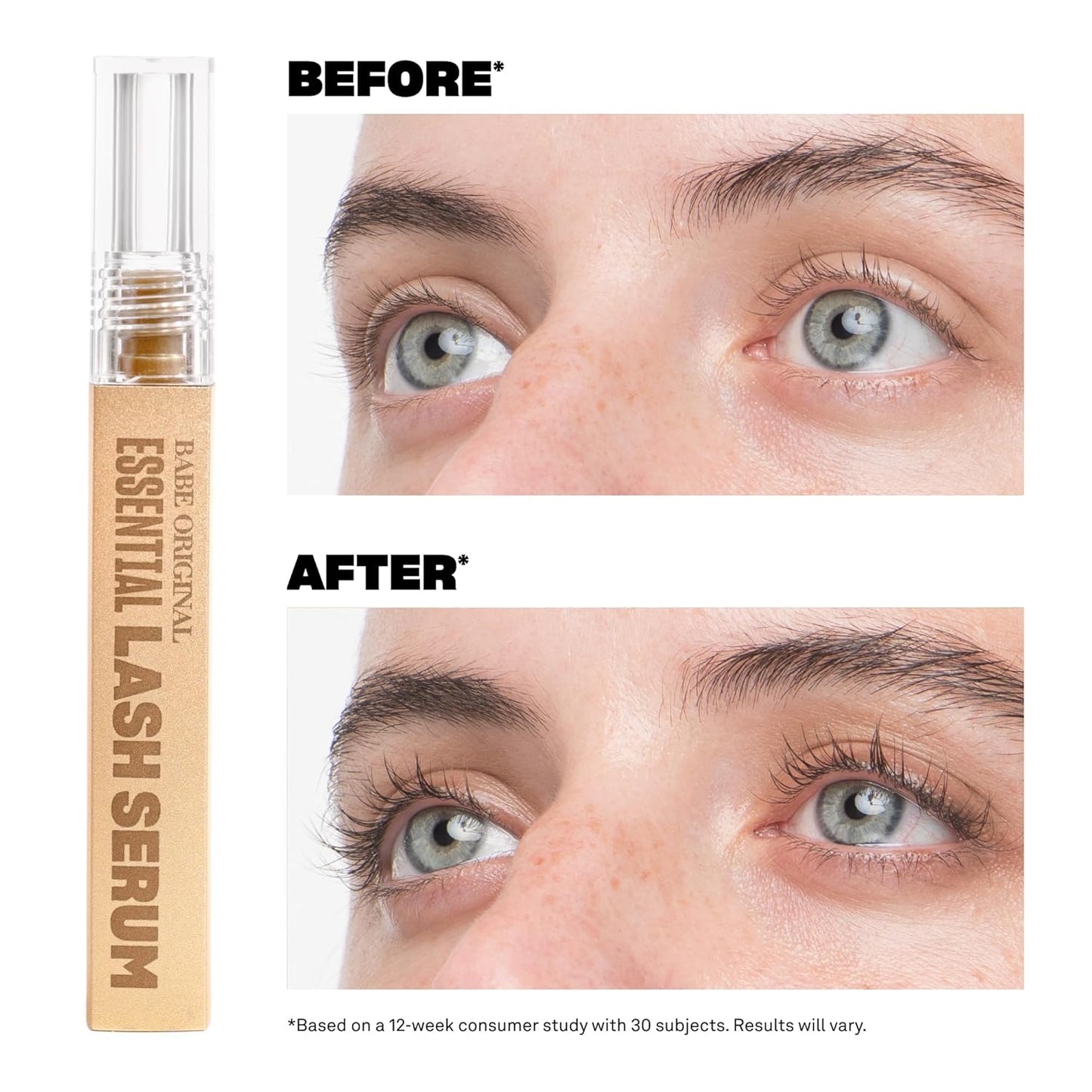 Babe Original Lash Serum - Fuller &amp; Longer Looking Eyelashes, Advanced Lash Enhancing Treatment for Natural Lashes..