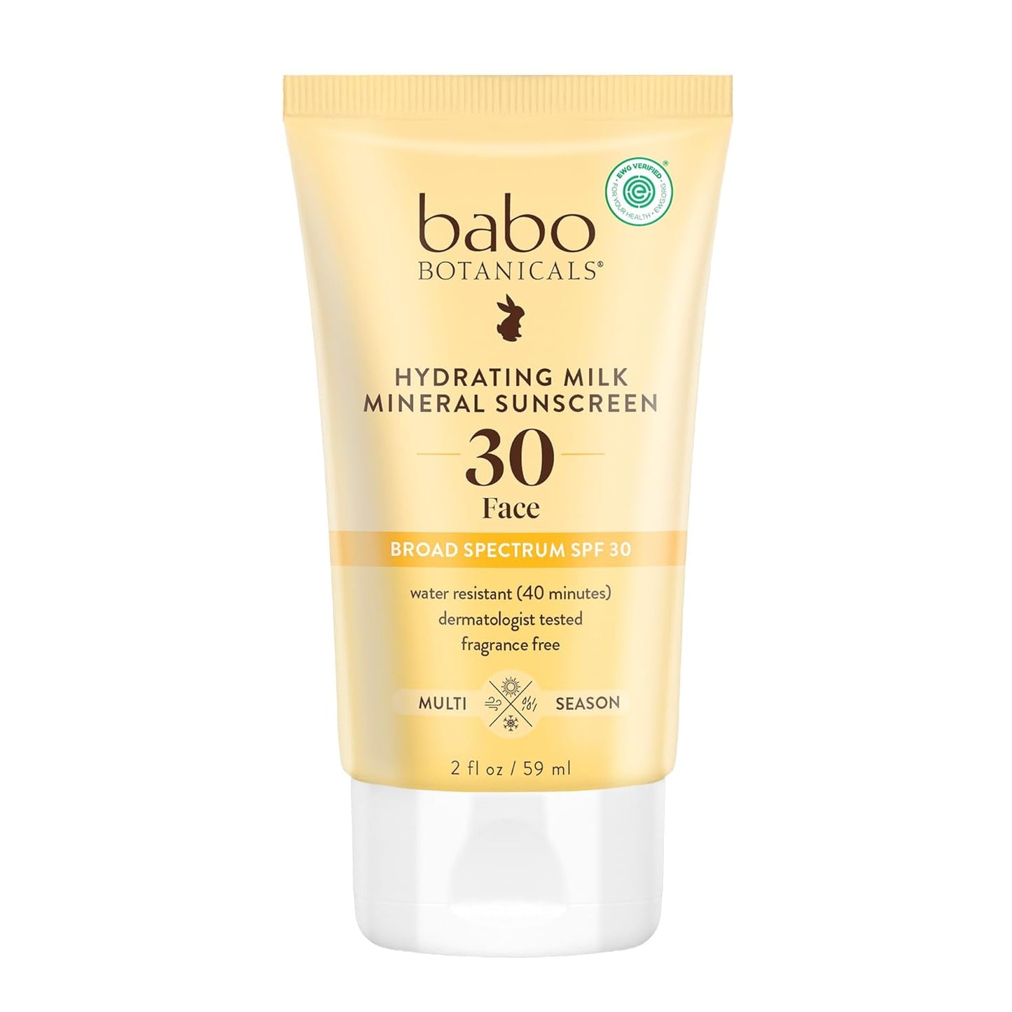 Babo Botanicals Hydrating Milk Mineral Sunscreen SPF 30 with Dewy Finish – Lightweight Zinc Oxide Daily Face Sunscreen for Sensitive Skin ..