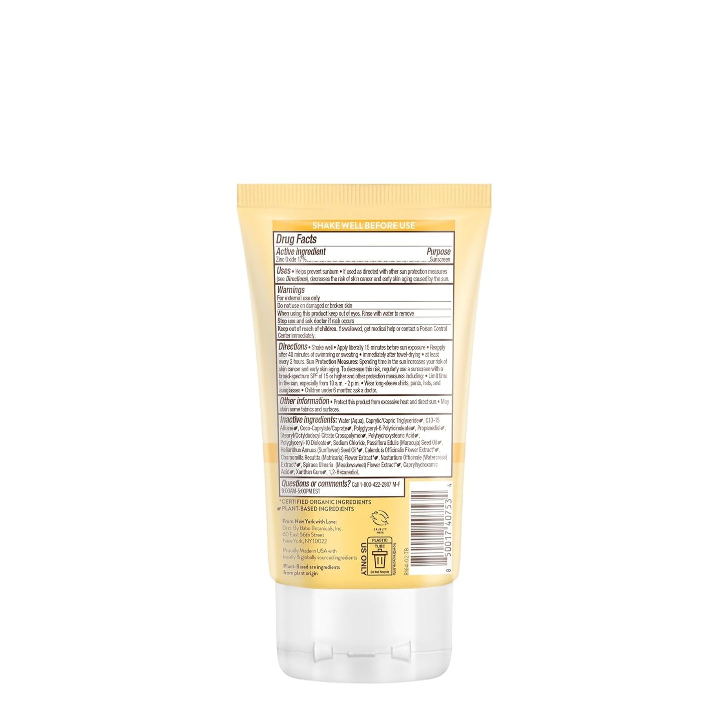 Babo Botanicals Hydrating Milk Mineral Sunscreen SPF 30 with Dewy Finish – Lightweight Zinc Oxide Daily Face Sunscreen for Sensitive Skin ..