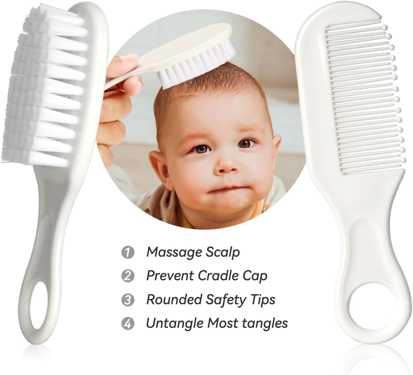Baby Grooming Kit, Infant Safety Care Set with Hair Brush Comb Nail Clipper Nasal Aspirator,Baby Essentials Kit..