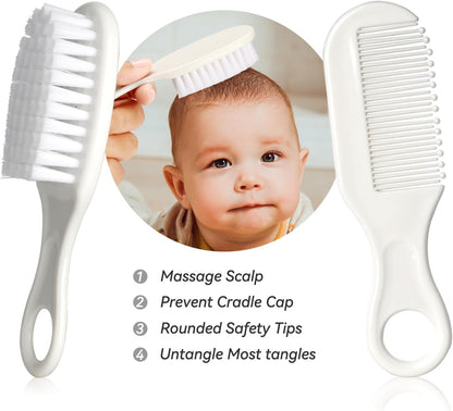 Baby Grooming Kit, Infant Safety Care Set with Hair Brush Comb Nail Clipper Nasal Aspirator,Baby Essentials Kit..