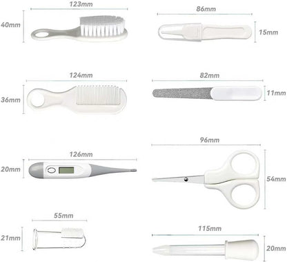 Baby Grooming Kit, Infant Safety Care Set with Hair Brush Comb Nail Clipper Nasal Aspirator,Baby Essentials Kit..