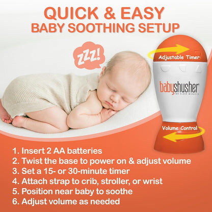 Baby Shusher Portable Sound Machine Mom-Like 'Shh!' Sound for Baby, 1 Count