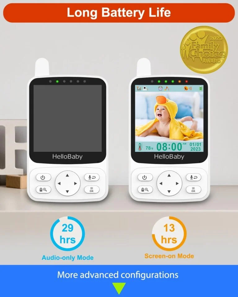 HelloBaby Baby Monitor – Portable Video Baby Monitor with Camera and Audio