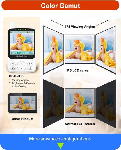 HelloBaby Baby Monitor – Portable Video Baby Monitor with Camera and Audio