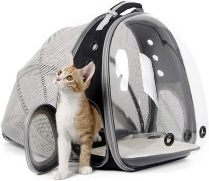 Back Expandable Cat Backpack Carrier, Fit up to 12 lbs..