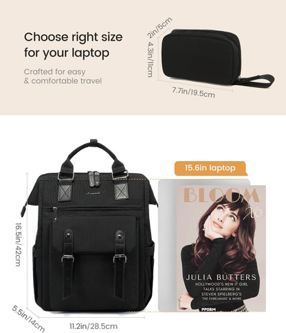 LOVEVOOK Laptop Backpack for Women; College Backpack, Teacher Work Bag, Travel Backpack Purse..