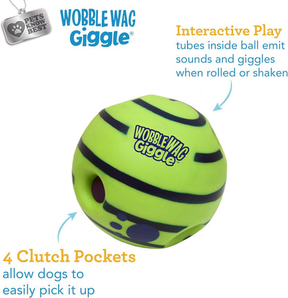 Ball, Interactive Dog Toy, Fun Giggle Sounds When Rolled or Shaken, Pets Know Best, As Seen On TV
