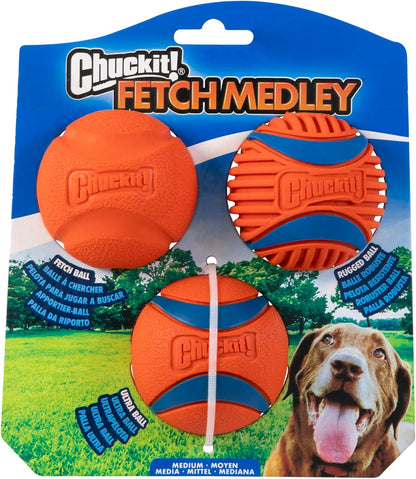 huckit! Dog Balls - Interactive Dog Toys, High-Bounce Fetch Ball, Set of 3
