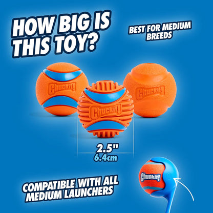 huckit! Dog Balls - Interactive Dog Toys, High-Bounce Fetch Ball, Set of 3