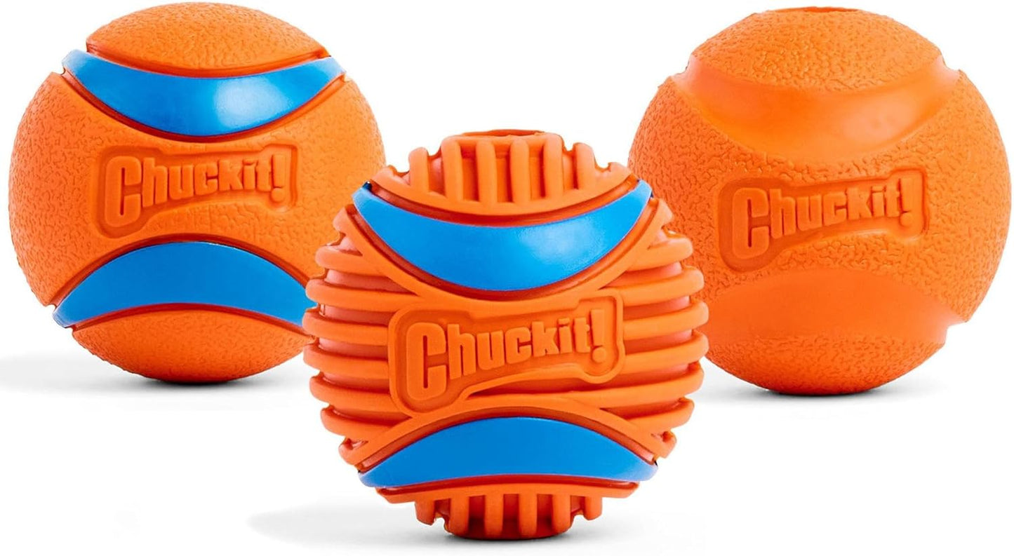 huckit! Dog Balls - Interactive Dog Toys, High-Bounce Fetch Ball, Set of 3