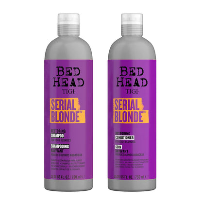 TIGI Bed Head Serial Blonde Restoring Shampoo &amp; Conditioner Set for Damaged Blonde Hair, 2 Pack