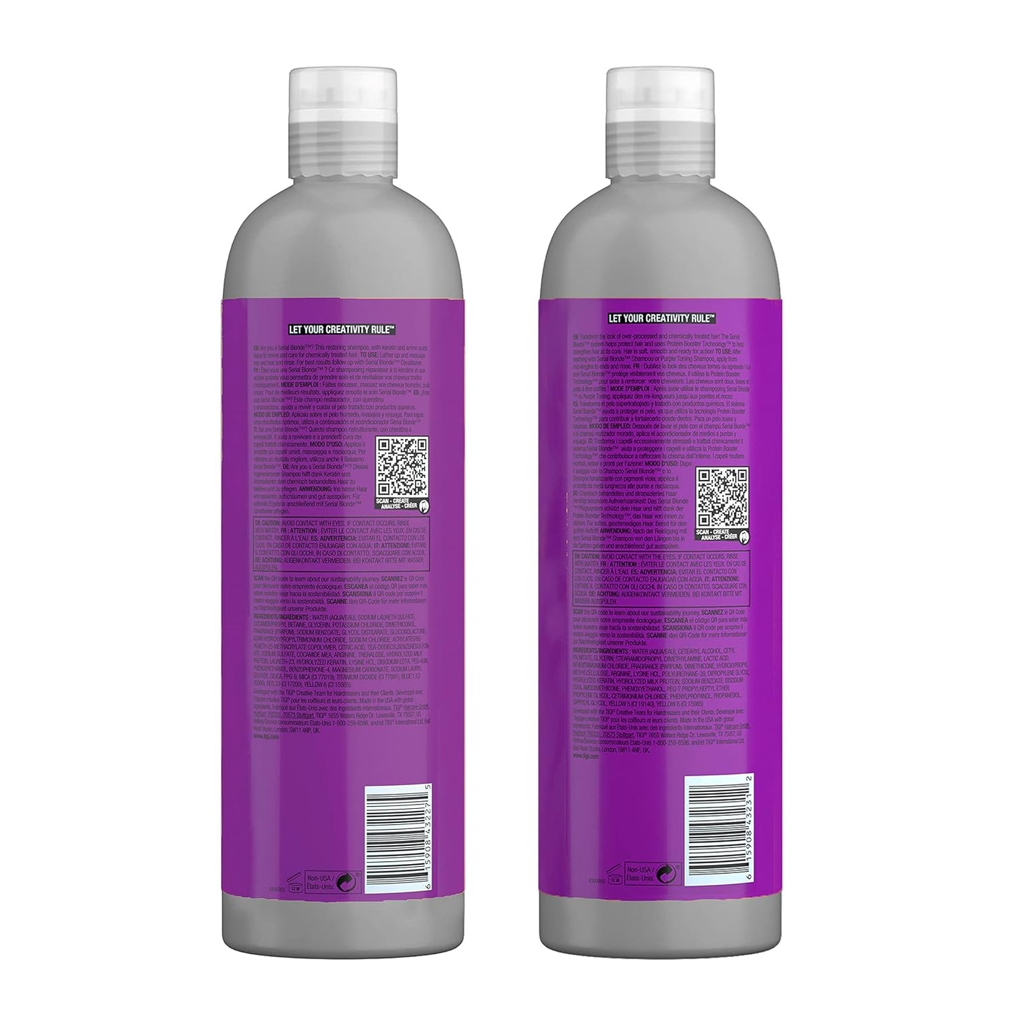 TIGI Bed Head Serial Blonde Restoring Shampoo &amp; Conditioner Set for Damaged Blonde Hair, 2 Pack
