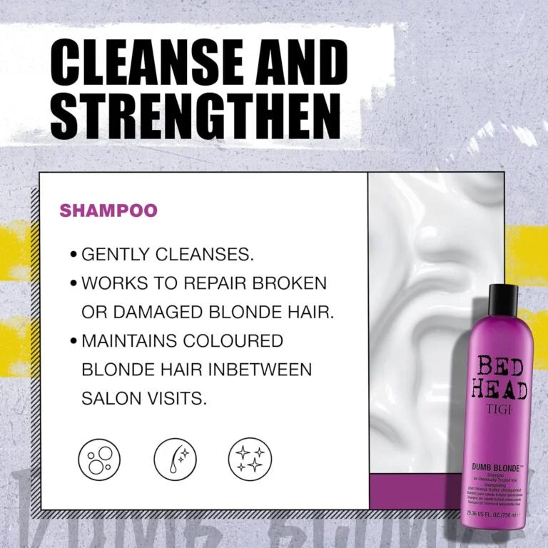 Bed Head by TIGI Dumb Blonde Shampoo and Conditioner for Blonde Hair